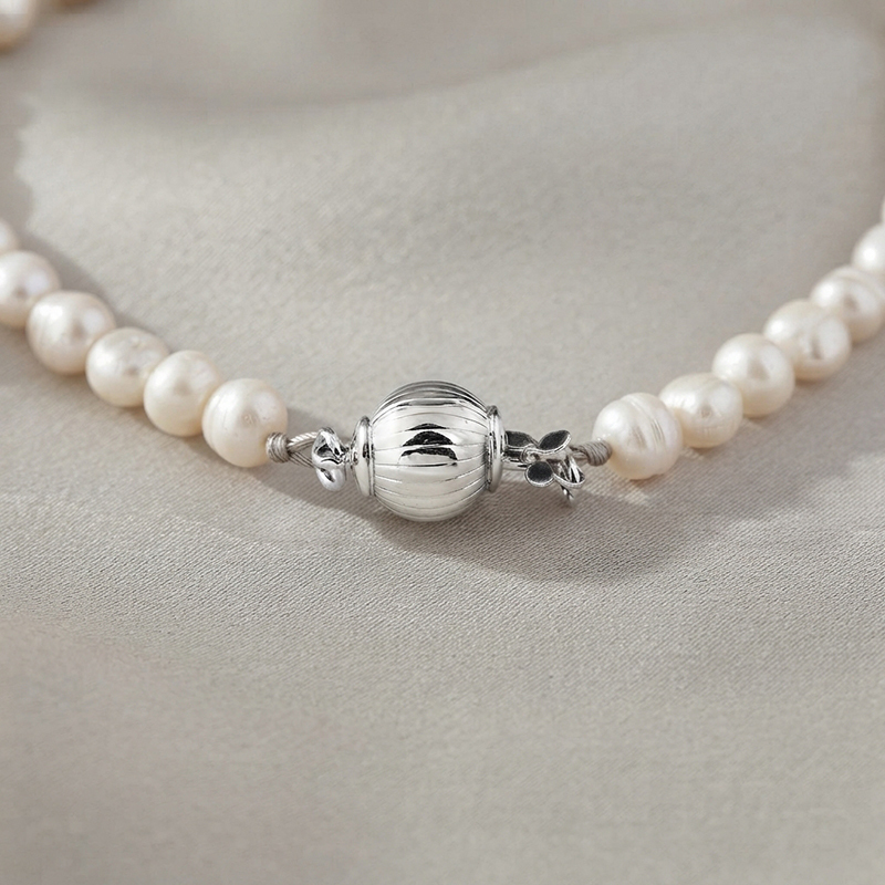 925 Sterling Silver Corrugated Lantern Box Clasp