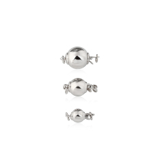 925 Sterling Silver Smooth Round Ball Box Clasp