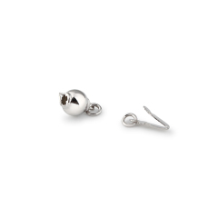 925 Sterling Silver Smooth Round Ball Box Clasp