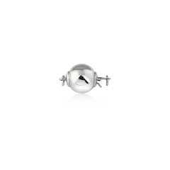 925 Sterling Silver Smooth Round Ball Box Clasp