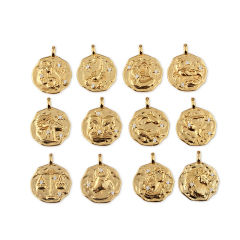 925 Sterling Silver 12 Constellation Zodiac Pendant
