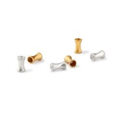 925 Sterling Silver Brushed Bamboo Joint Tube Spacer Beads