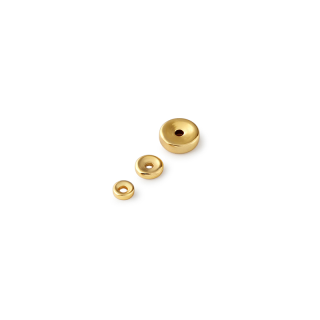 925 Sterling Silver Flat Disc Spacer Beads