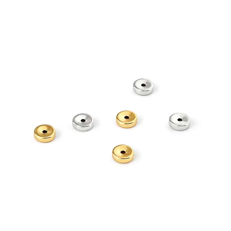 925 Sterling Silver Flat Disc Spacer Beads