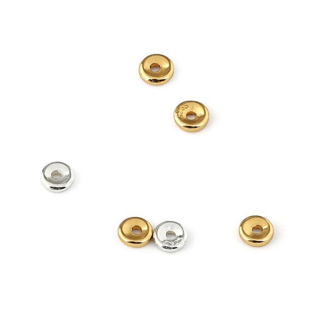 925 Sterling Silver Flat Disc Spacer Beads