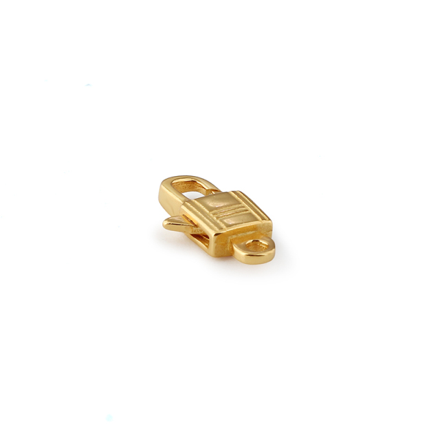 925 Sterling Silver Rectangle Textured Lobster Clasp