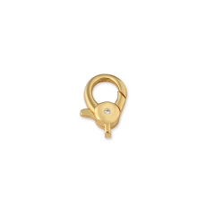 925 Sterling Silver CZ Paved Round Lobster Clasp