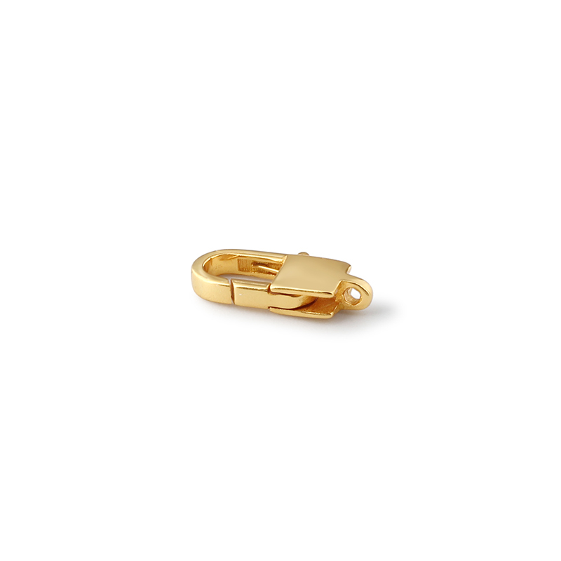 925 Sterling Silver Plain Rectangle Lobster Clasp