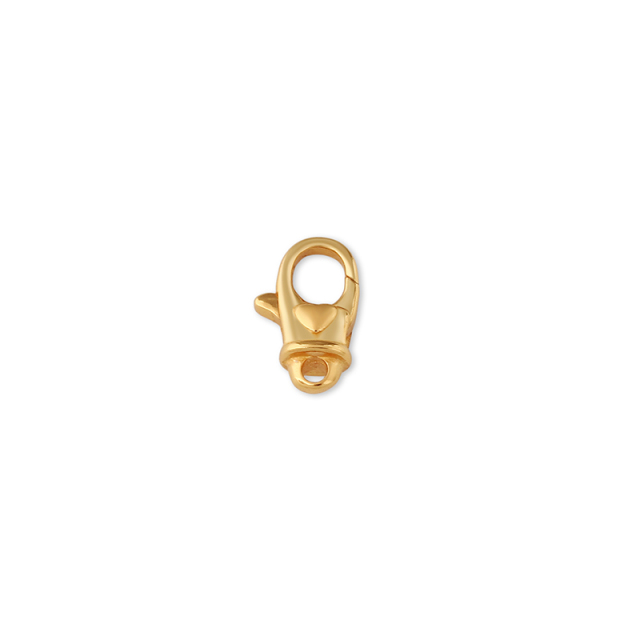 925 Sterling Silver Embossed Heart Lobster Clasp