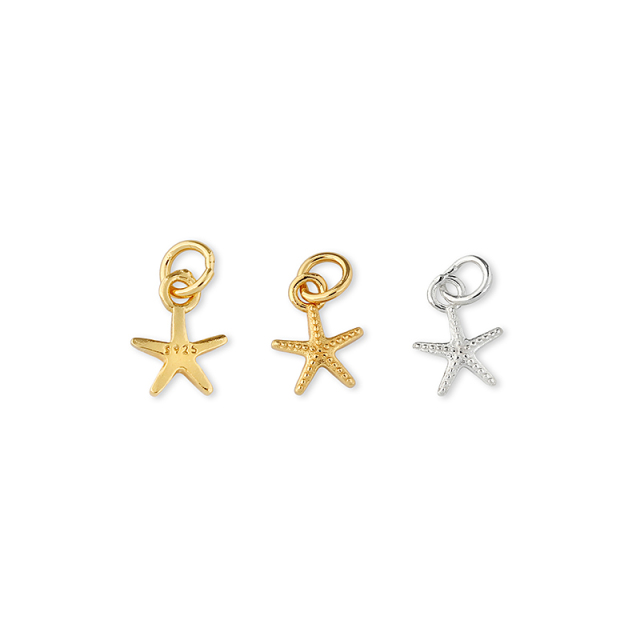 925 Sterling Silver Starfish Charm