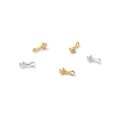 925 Sterling Silver Single Stone CZ Charm