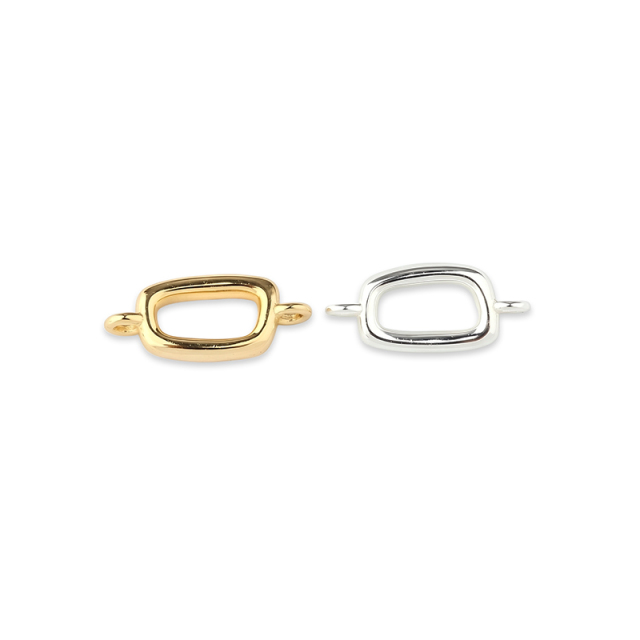 925 Sterling Silver Rectangle Frame Connector Link