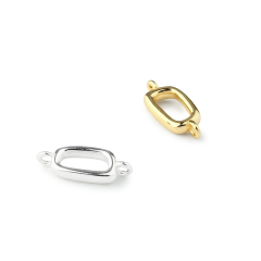 925 Sterling Silver Rectangle Frame Connector Link
