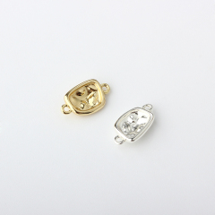 925 Sterling Silver Hammered Irregular Rectangle Connector