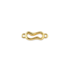 925 Sterling Silver Wavy Open Connector