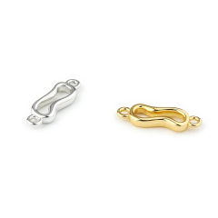 925 Sterling Silver Wavy Open Connector