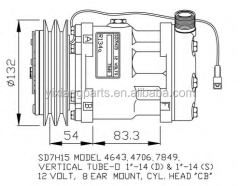 AC Compressor Sanden 7H15 SD709 5165548 5165549 72275276 47132887 A/C Compressor for Ford