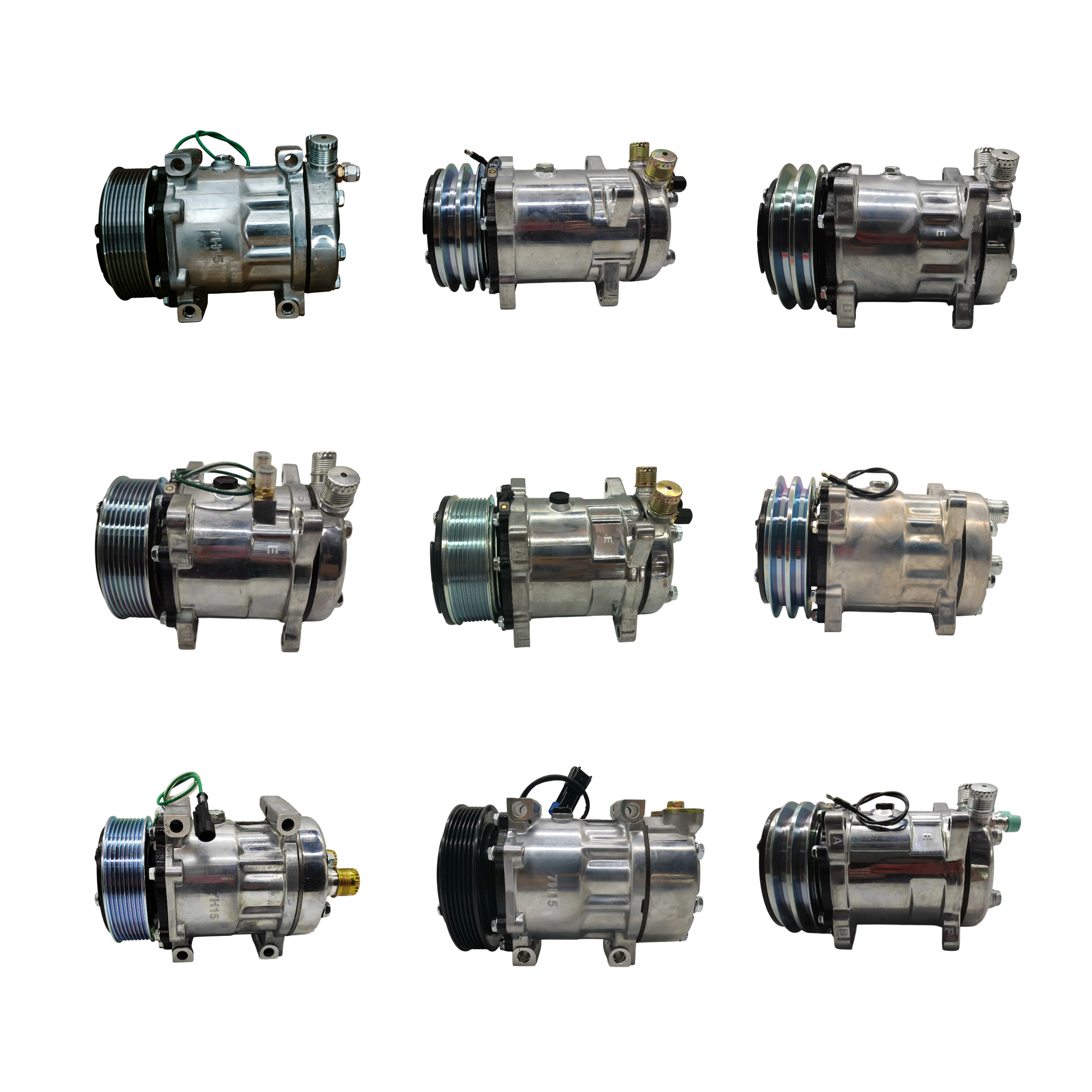 New Auto Car AC Compressor 508-Single B-24V DC SD5H14 for SANDEN Universal Ac Compressor Excavator Truck Air Compressor
