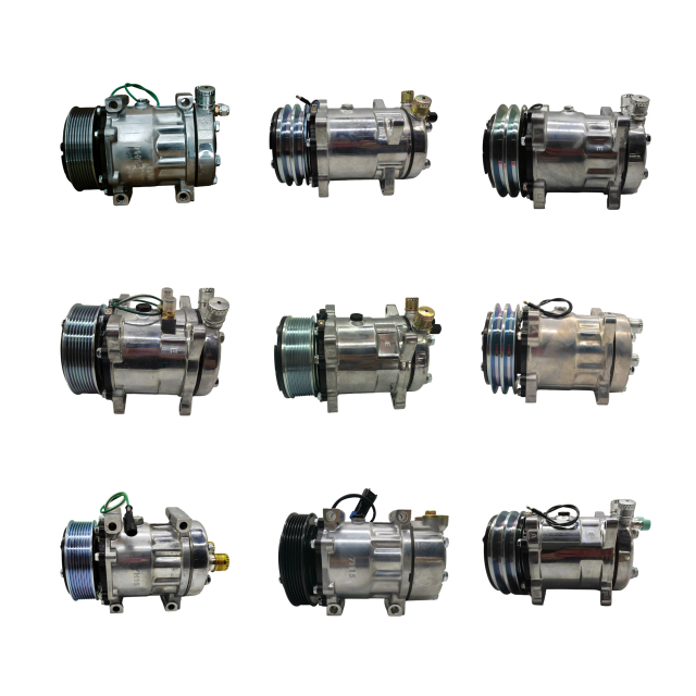 New Auto Car AC Compressor 508-Single B-24V DC SD5H14 for SANDEN Universal Ac Compressor Excavator Truck Air Compressor