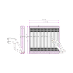 High Quality AC Cooling Evaporator for Kia Freddy Evaporator 97139-1M000