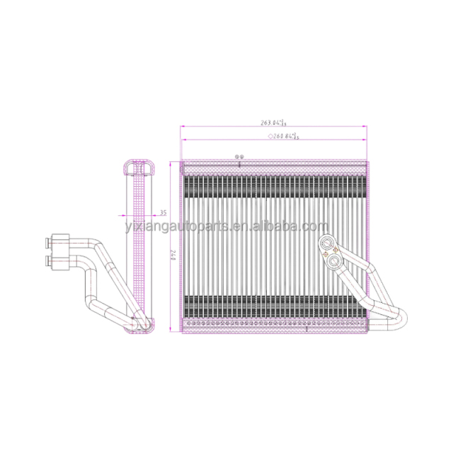 High Quality AC Cooling Evaporator for Kia Freddy Evaporator 97139-1M000