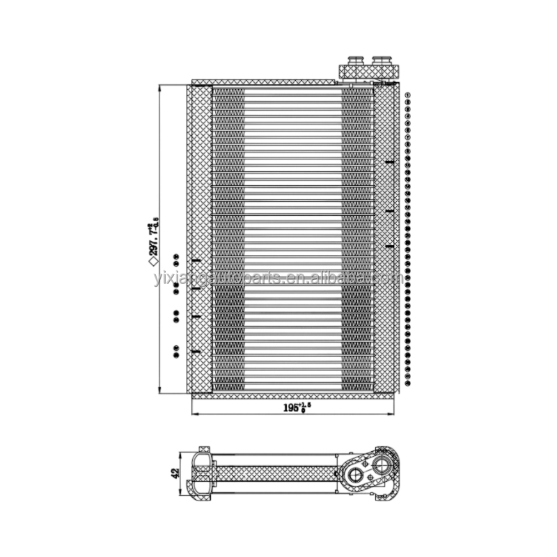 38*195*298mm AC Evaporator for Mitsubishi CANTER | OE Part MR512353, MR512362