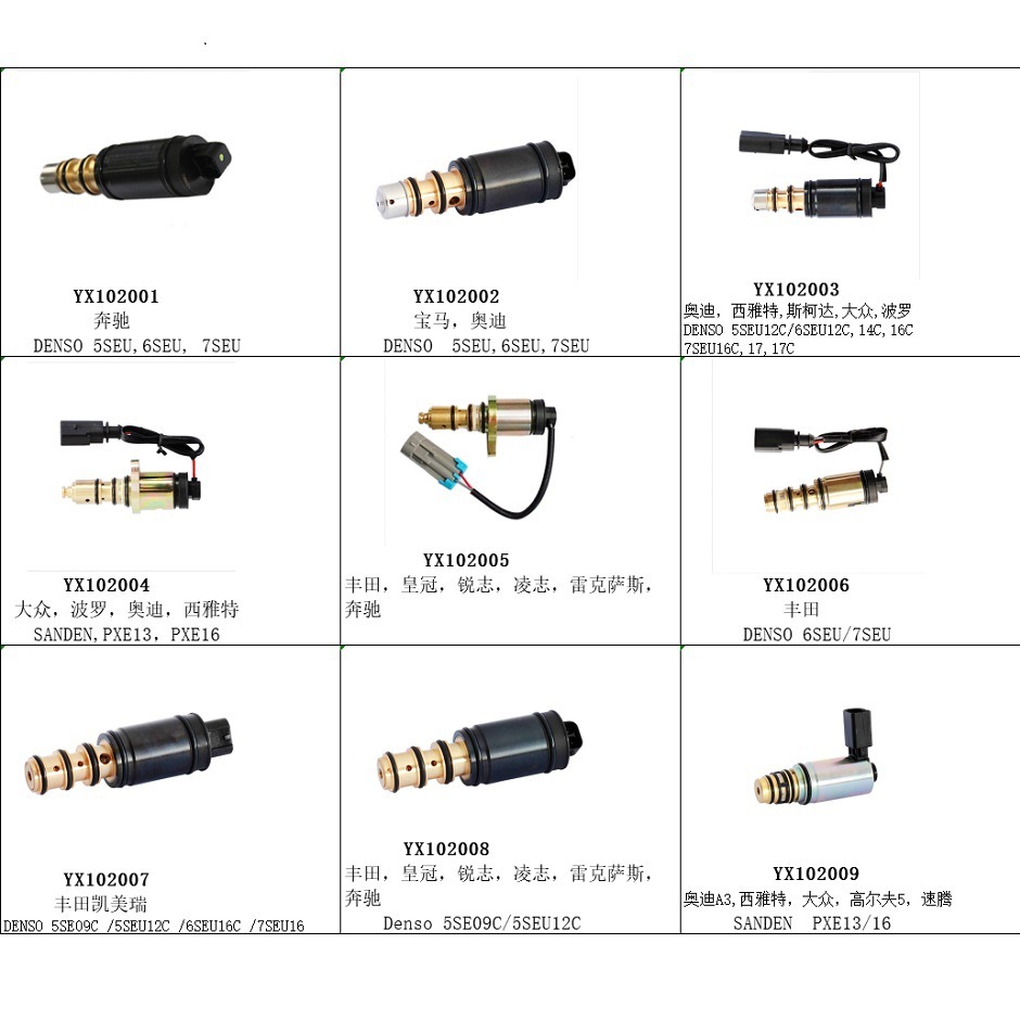 DENSO 7SE Electronically Controlled Solenoid Valve Air Conditioning Compressor Flow Control Valve for Mercedes-Benz/BMW/Audi