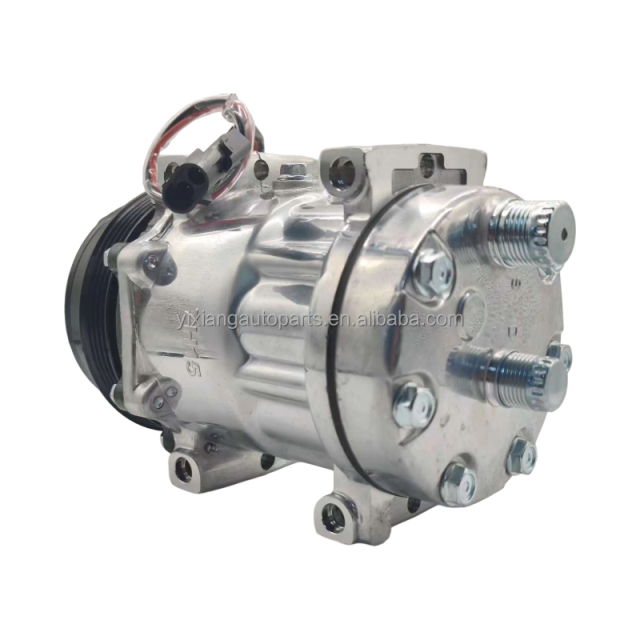 Yixiang AC Compressor for Direct Fit 12V 4PK Compressor 709 - 119MM SD7H15 SD7H13 SD5H14 Rear-Outlet Threaded KG Cover 504221553