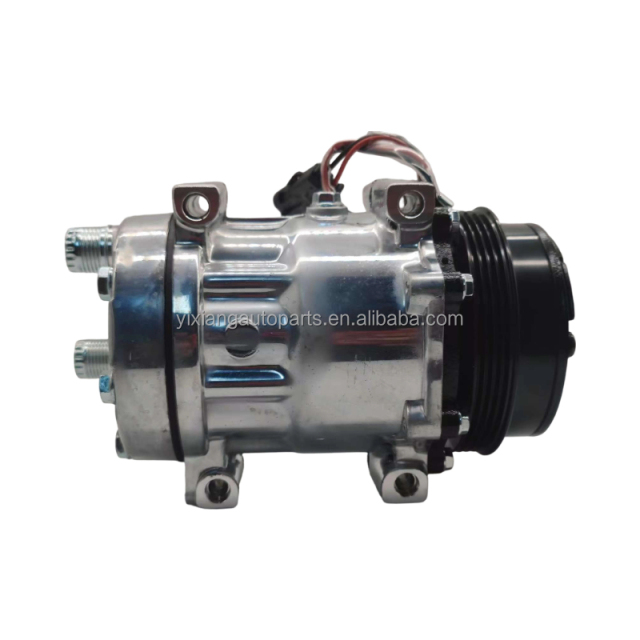 Yixiang AC Compressor for Direct Fit 12V 4PK Compressor 709 - 119MM SD7H15 SD7H13 SD5H14 Rear-Outlet Threaded KG Cover 504221553