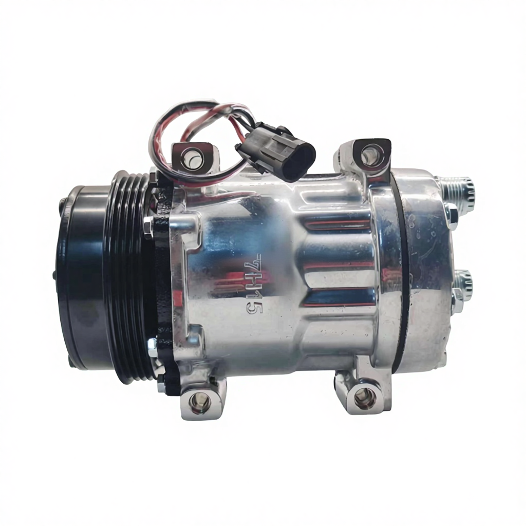 Yixiang AC Compressor for Direct Fit 12V 4PK Compressor 709 - 119MM SD7H15 SD7H13 SD5H14 Rear-Outlet Threaded KG Cover 504221553