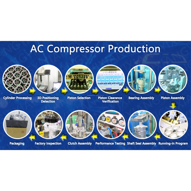 9651910980 9671216280 9659875780 6PK 6C12 Car AC Compressor for PEUGEOT 307