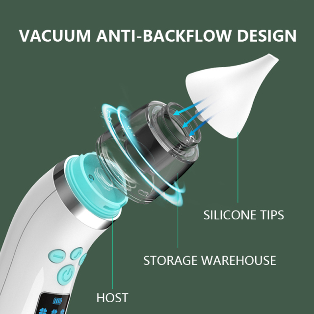 Electric Silicone Baby Nasal Aspirator Health Care Nasal Vacuum Nose Cleaner for Children Essential Medical Supply for Infants
