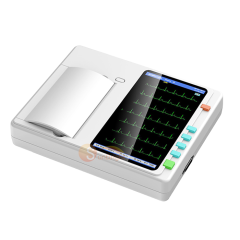 6-Channel 7 Inch LCD Screen Handheld Medical ECG/EKG Device with Power Source for Hospitals