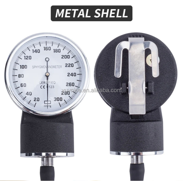 Professional Aneroid Sphygmomanometer with Dual Head Stethoscope Aluminum Class II manual stethoscope