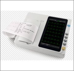 6-Channel 7 Inch LCD Screen Handheld Medical ECG/EKG Device with Power Source for Hospitals