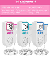 Portatil Fetal Doppler 2024 Medical Equipment Heart Rate Baby Doppler Fetal Pulse Monitor Portable Ultrasound Fetal Doppler
