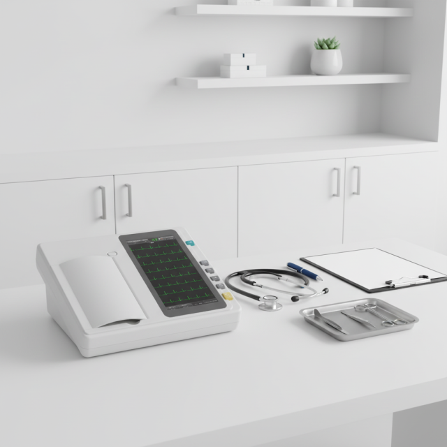 6-Channel 7 Inch LCD Screen Handheld Medical ECG/EKG Device with Power Source for Hospitals