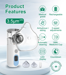YUVNICE Medical Handheld Nebulizador Portatil Asthma Inhaler Mini Nebulizer Kit Ultrasonic Nebulizer Portable Diffuser for Home