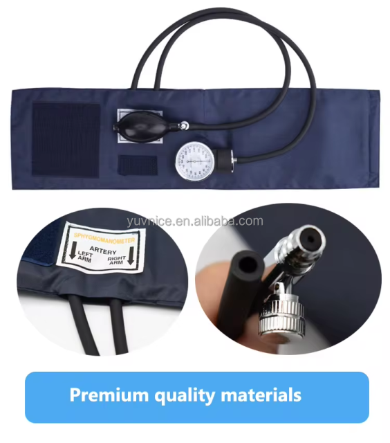 Professional Aneroid Sphygmomanometer with Dual Head Stethoscope Aluminum Class II manual stethoscope