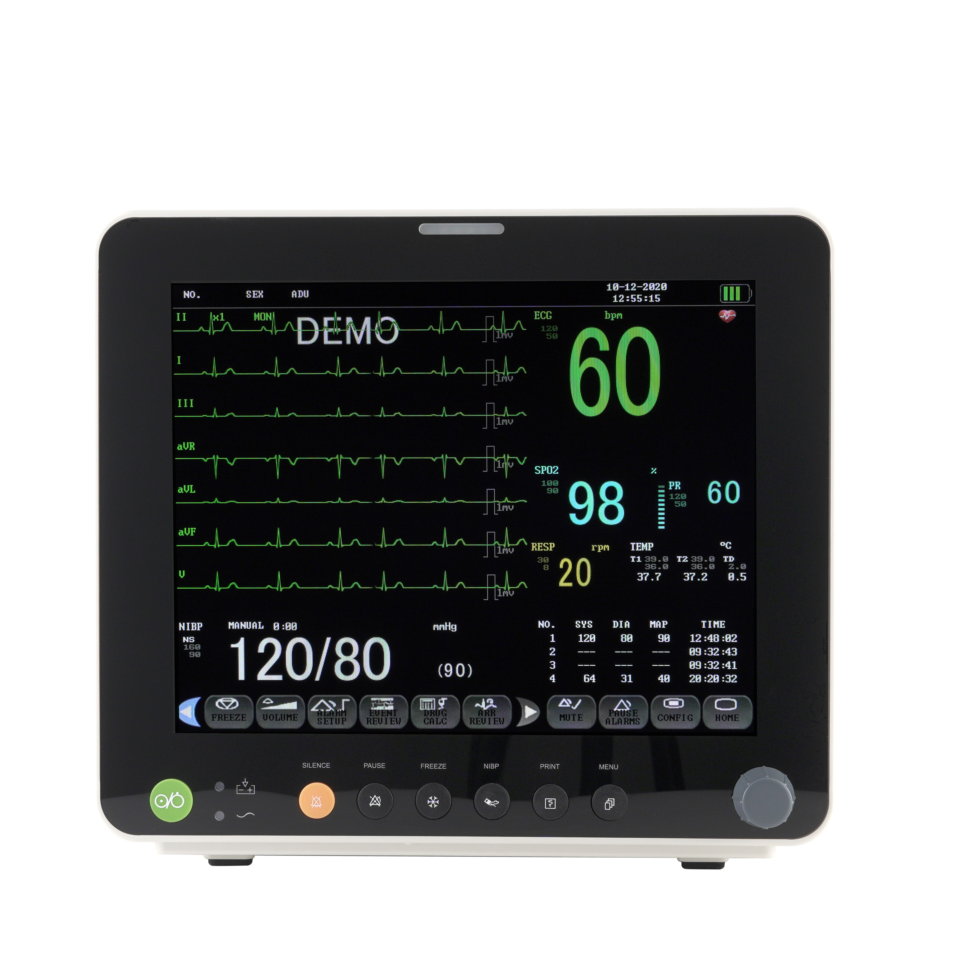 Organized Monitoring. Complete Confidence.– The PM12F Multi-Parameter Patient Monitor with Unique Accessory Management Cabinet