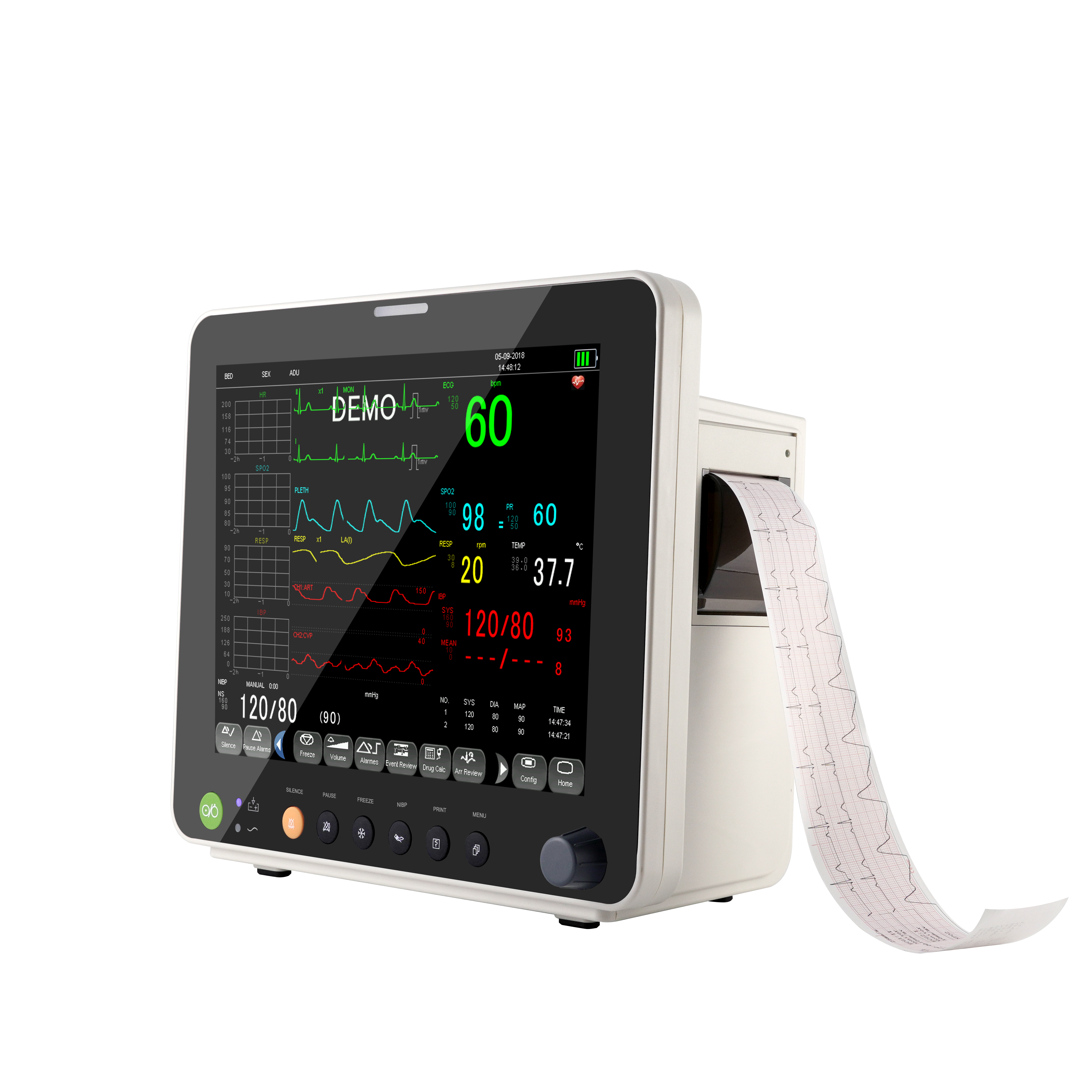 Organized Monitoring. Complete Confidence.– The PM12F Multi-Parameter Patient Monitor with Unique Accessory Management Cabinet