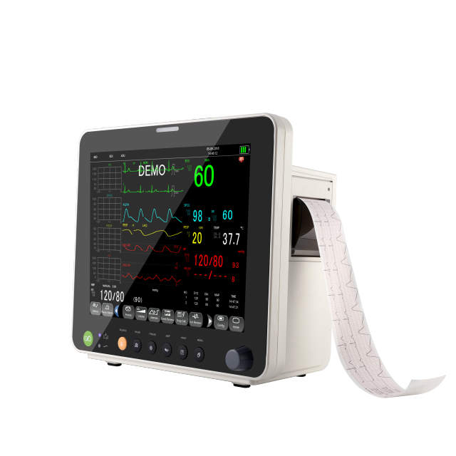Organized Monitoring. Complete Confidence.– The PM12F Multi-Parameter Patient Monitor with Unique Accessory Management Cabinet