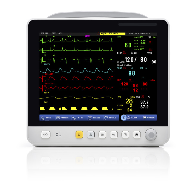 Comprehensive Monitoring for Critical Care – The E12 8-Parameter Patient Monitor with IBP, ETCO2, and ST Analysis