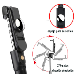 DOSYU Selfie Stick con Control Remoto Trípode de Teléfono Móvil 360 ° Rotación Selfie Stick Expandible Bluetooth (con Espejo),DOSYU,