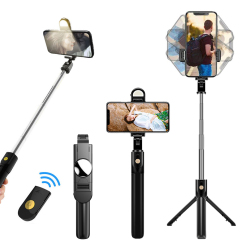 DOSYU Selfie Stick con Control Remoto Trípode de Teléfono Móvil 360 ° Rotación Selfie Stick Expandible Bluetooth (con Espejo),DOSYU,