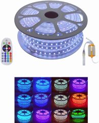 DOSYU 5050 LED 灯条 25M，IP65 防水可切割装饰灯条，带遥控器，用于家庭/建筑/圣诞灯装饰,DOSYU,