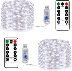 DOSYU LED Decorative Strip Light, 2 x 10m 100LED Waterproof Lighting, 8 Modes with Remote Control, Christmas, Interior and Exterior Decoration,Shenzhen Dosyu Technology Co.LTD,