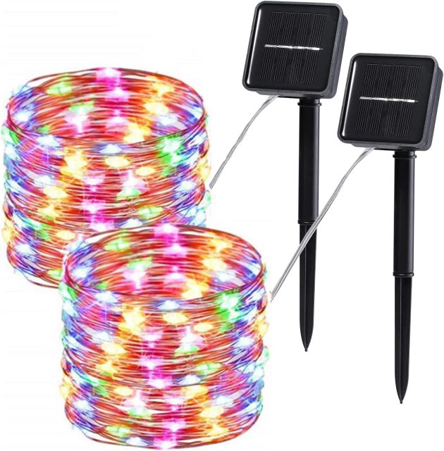 DOSYU Solar LED Christmas Light String, 10 Metros 100LED 8 Tipos de Modo IP65 Impermeable, Luz Solar de Jardín, Exterior / Interior, árboles, Navidad,DOSYU,