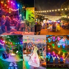 DOSYU S14 太阳能灯串，13米/30个灯泡，IP65防水，APP远程控制，LED圣诞装饰,DOSYU,