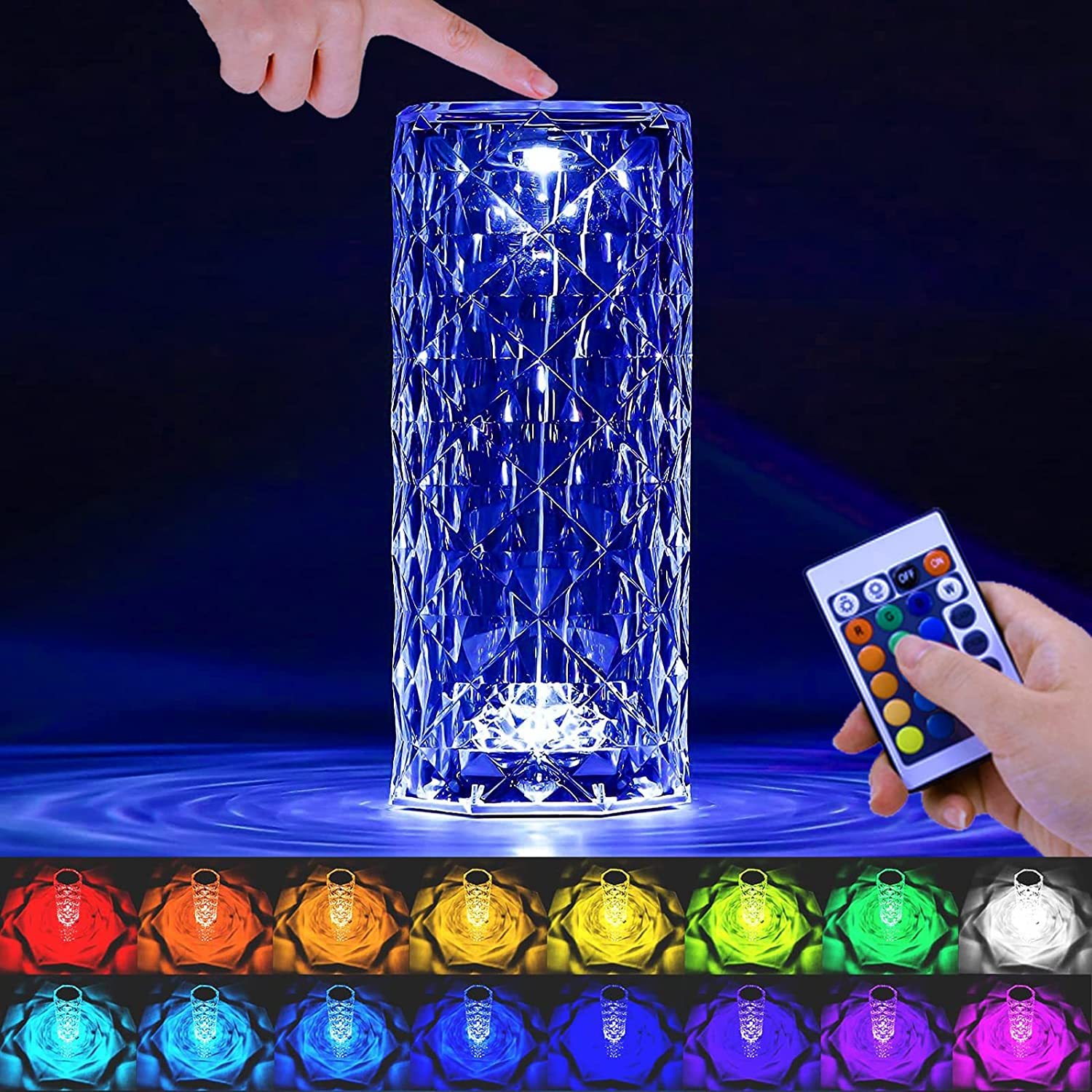 Lámpara cristal de 16 colore,DOSYU,